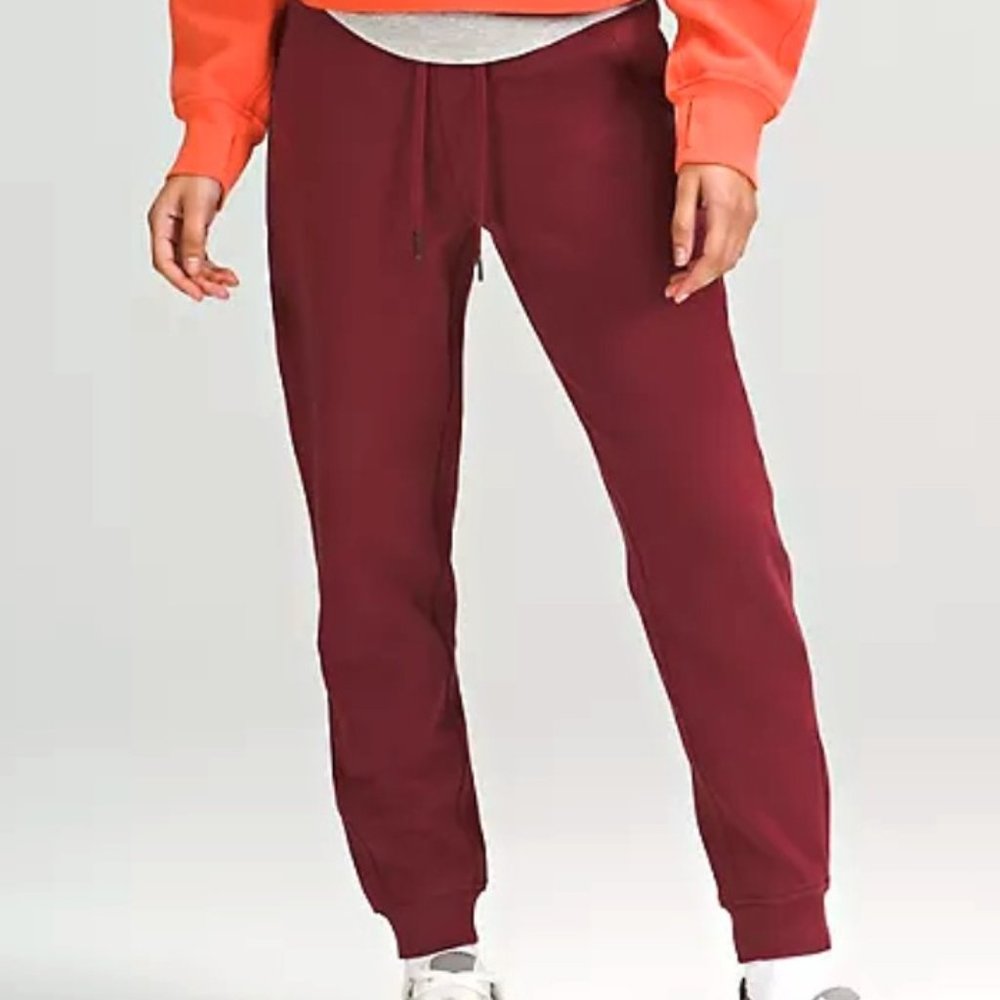 Lululemon Women's Scuba High Rise Jogger Size 12 Full Length Mulled Wine NWT - Picture 3 of 5